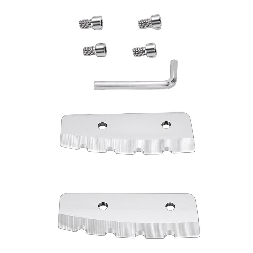 2 Pcs Ice Auger Blade Suitable for Eskimo 6 Inch Augers Hard Alloy Steel Ice Drill Blade Replacement with Screws and