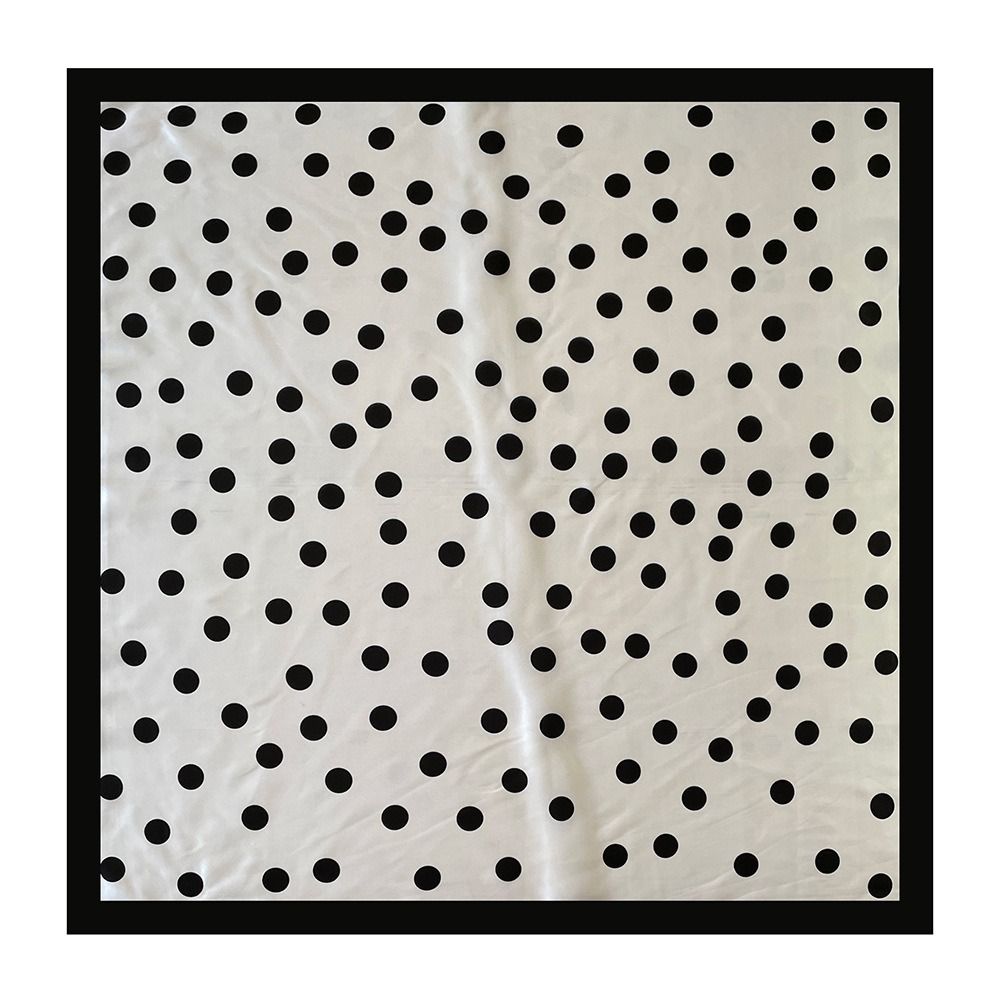 Printed Dot Print Scarf Y2K Hair Scarf Elegant Polka Dot Silk Scarf  Beach