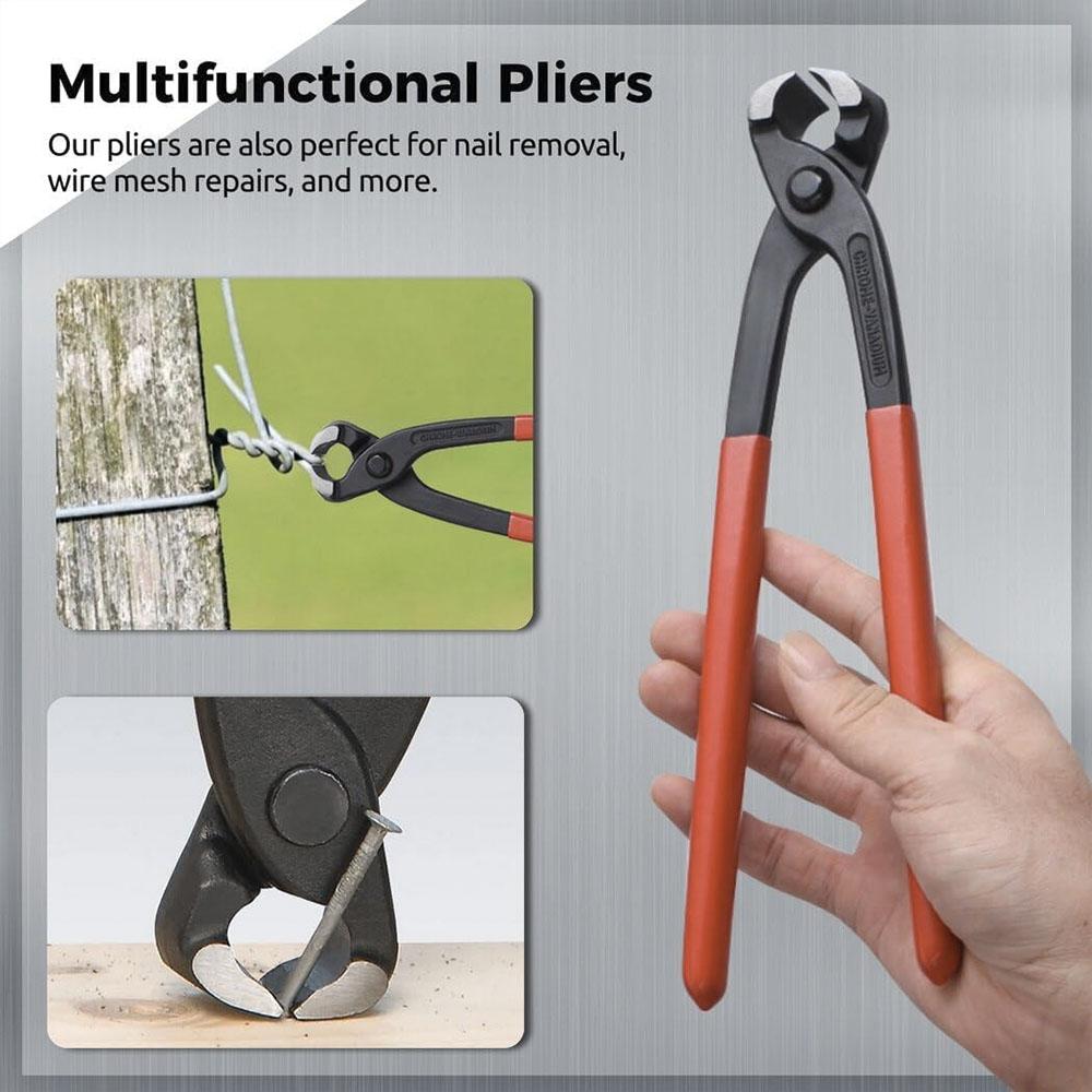 Single Ear Hose Clamp Pliers, 10-inch Double Ear Clamp Pliers, Ear Clamp Crimping Tool, Nail Puller Remover, Iron Wire Cutting