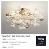 Living Room Chandelier Creative Luxury Hall Light Post-modern Atmosphere Restaurant Bar Lighting Designer Ginkgo Leaf Lighting