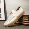 Fashion Leisure business men's new lace up leather shoes  Fashion Design outdoor party Comfortable Breathable and  mesh design shoes