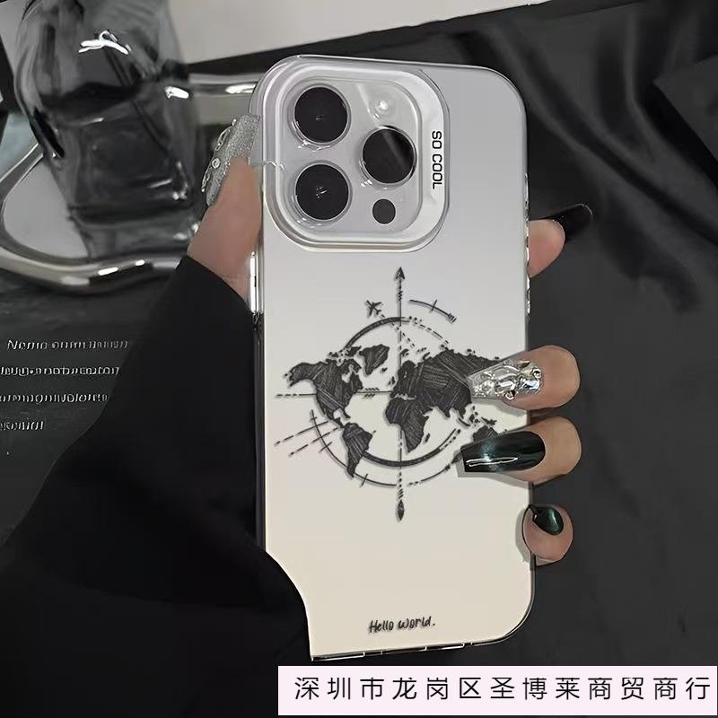 The new map is suitable for iphone16 mobile phone case Apple 15promax/14 anti-drop 13pro1211xr.