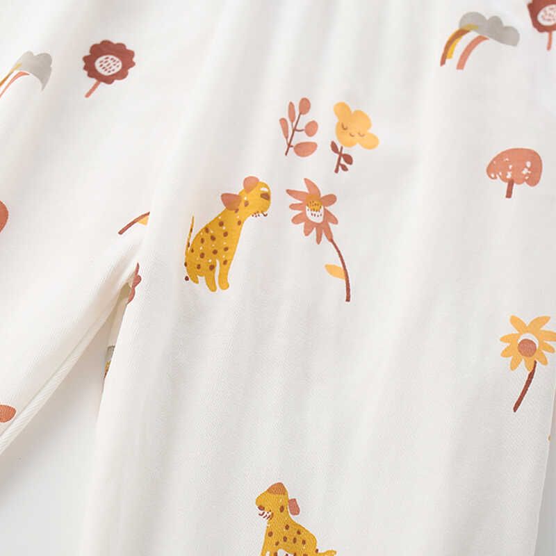 Malwee Girl Pure Cotton Homewear Suit Autumn and Winter Fashion Baby Round Neck Long Sleeves Pants Children's Two-Piece Suit