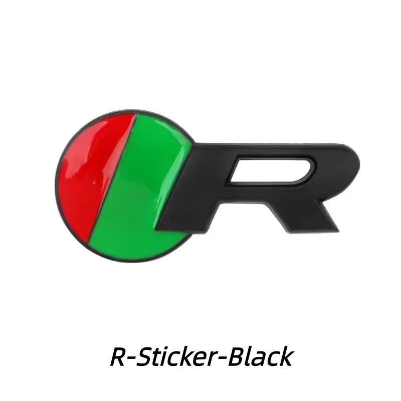 3D Metal S R Logo Car Front Grille Side Fender Rear Trunk Emblem Badge Decals for X-TYPE F-TYPE XE XF XJ XJR XFR Accessories
