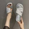 Beautiful Thick-soled Cool Slippers for Women's Summer Wear, Fashionable and High-end, New with Skirts, Wedge Heels, Beach Shoes