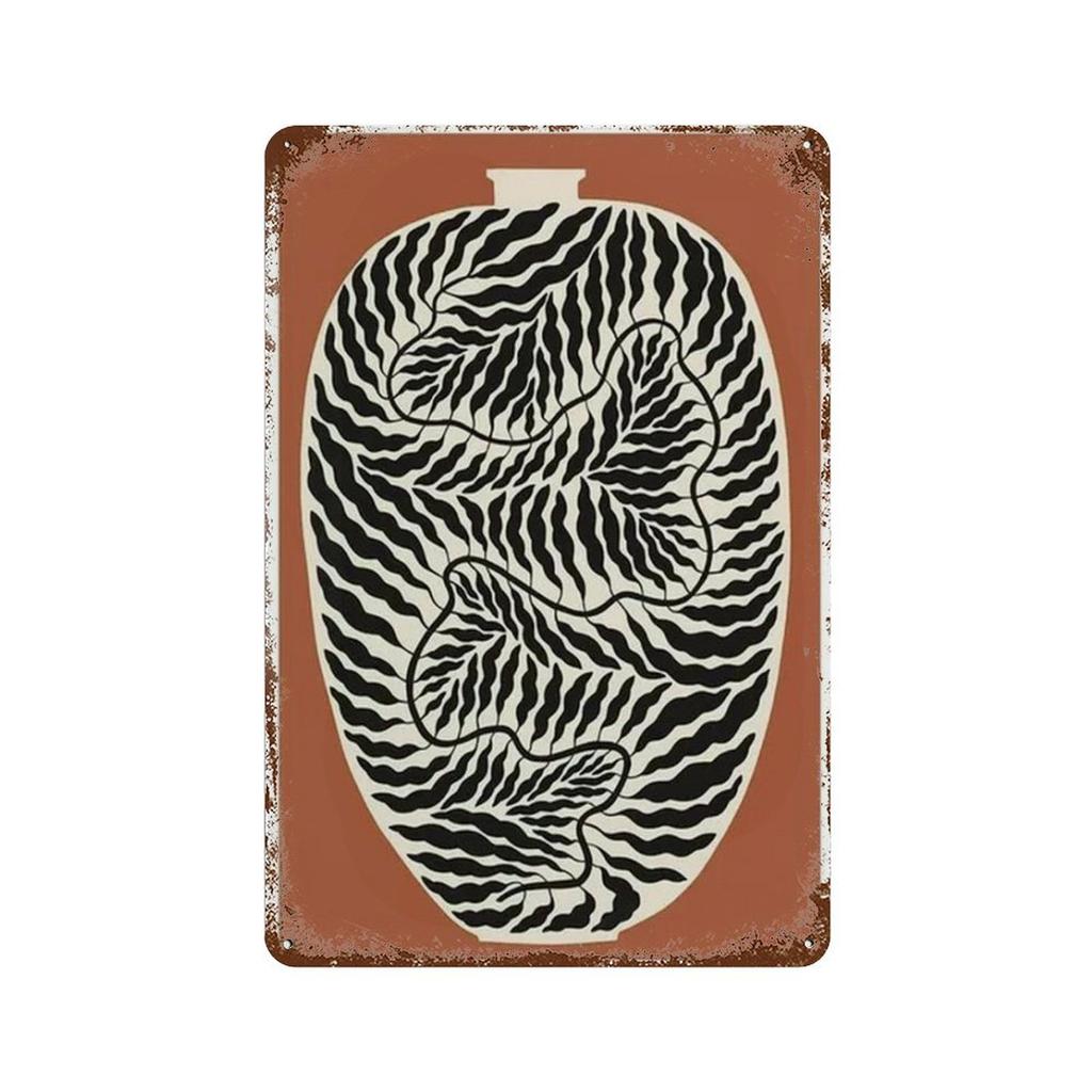 Abstraktný Minimalizmus Citrónová Váza Geometrické Kávovar Bar Nástenné Umenie Plagáty Tlače Škandinávske Kovové Značky Nástenné Obrazy pre Obývacia Izba Kvetinárstvo