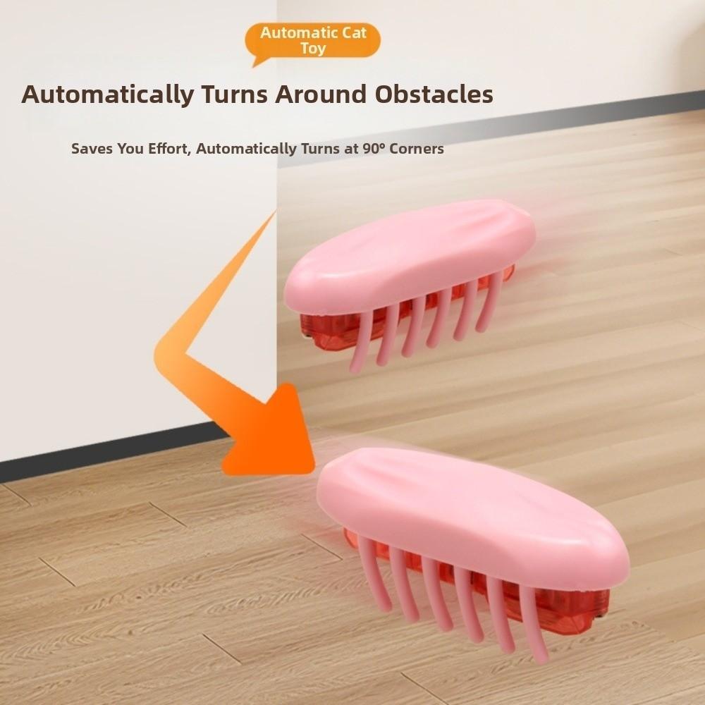 Interactive Play Electric Cat Chasing Beetle Toy Replaceable Battery Release Energy Jumping Bug Cat Toy Sturdy TPU