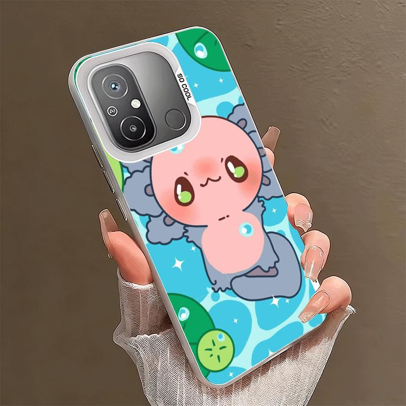 Axolotl Cartoon Cute Shockproof Phone Case for Xiaomi Poco X7 X6 X5 X3 Pro F7 Ultra M8 Redmi 15C 15 14C 13C 12C 10C 13 12 10
