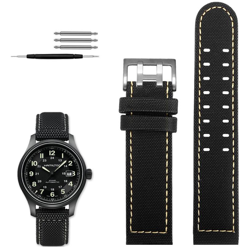 For Hamilton Khaki Field Watch H760250/h77616533/h70605963 H68201993 Watch Strap Genuine Leather Nylon Men Watch Band 20mm 22mm
