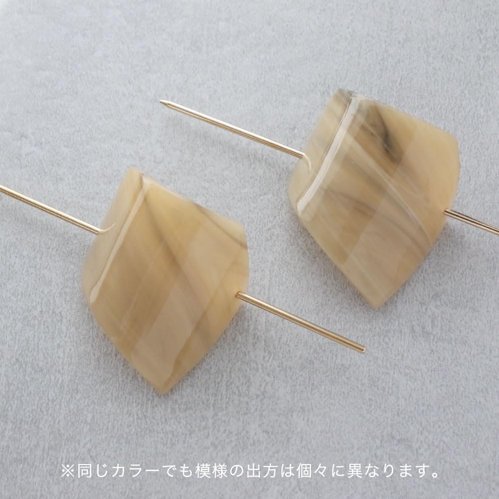 JewelVOX Majeste Hair Accessory for Simple Marble Kanzashi Hairpin in Muted Stylish for Adults Women, Shell-Style Colors, (Purple)