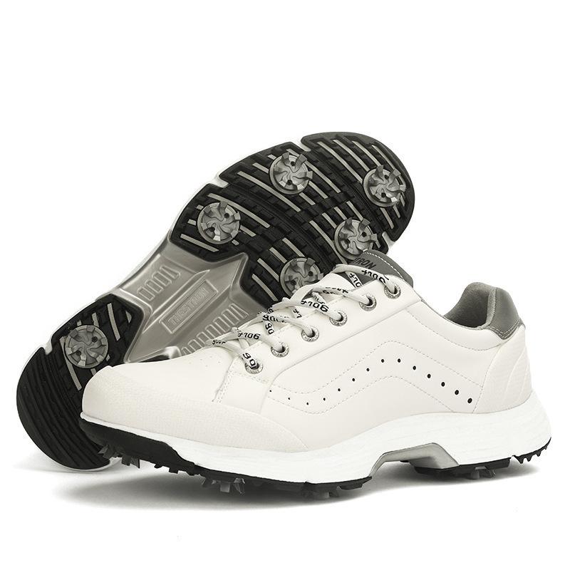 

Spring and summer new items with nails casual shoes fashion low-top sports shoes fashion golf shoes spikes US 14 бежевий