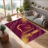 Brisbane Broncos Crystal Velvet Rug, Custom Name Text Personalized Non‑Slip Floor Mat for Home Decor Gift