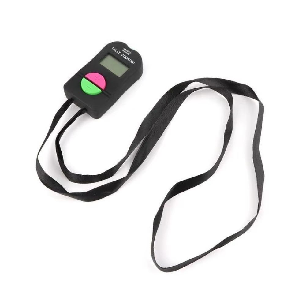 LCD Display Digital Counter 0-9999 Range Hand Clicker Counter Hand Tally Clicker  Sports Scoring Black