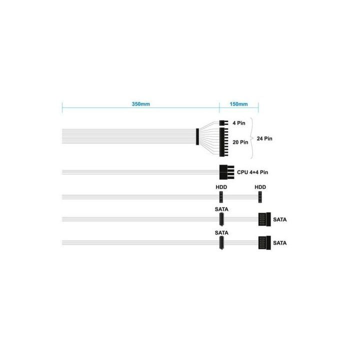 Fuente de Alimentación Aisens ASPC-500ATX-SEO 500W ATX 2.0 Protecciones OCP/OVP/UVP/SC/OPP/OTP