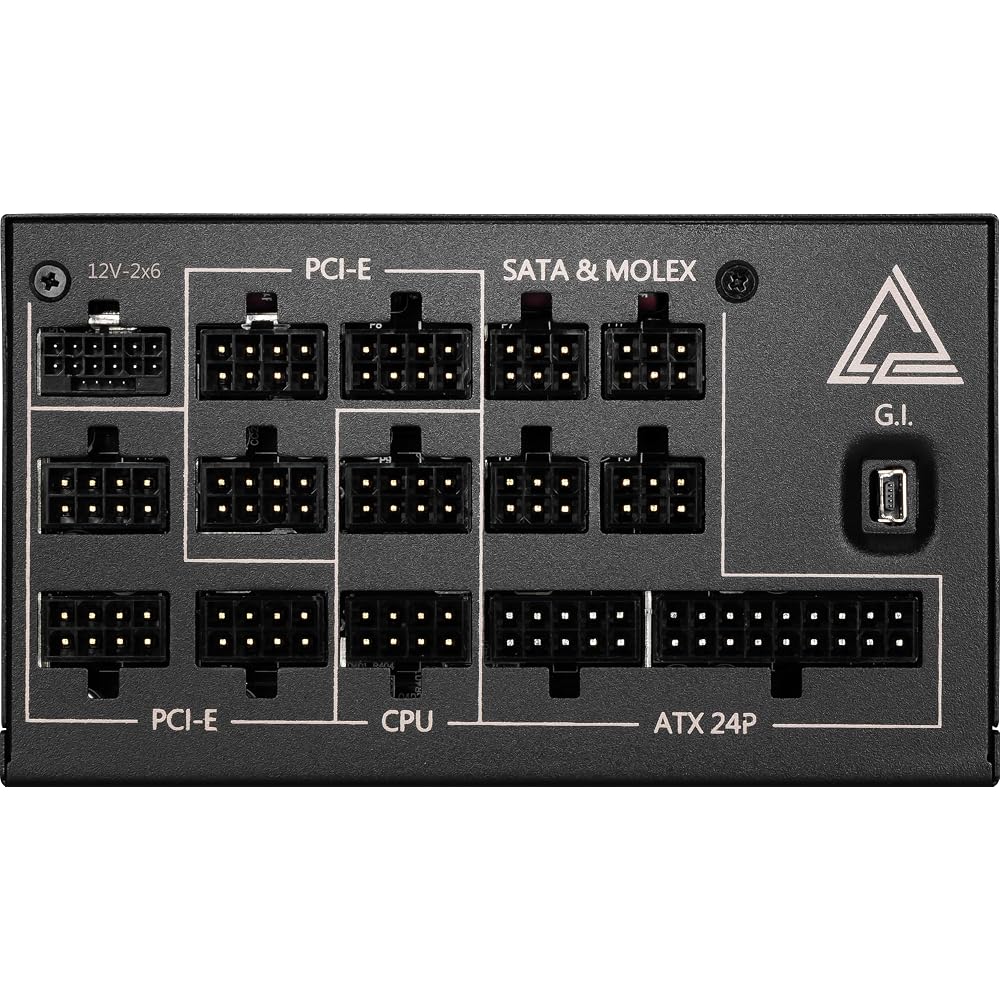 MSI MEG Ai1300P PCIE5 Power Supply, EU Plug - 1300W, 80 Plus Platinum, 100% Modular ATX 3.0, PCIe 5.0 GPU Support, Japanese Capacitors, Gaming Intelli