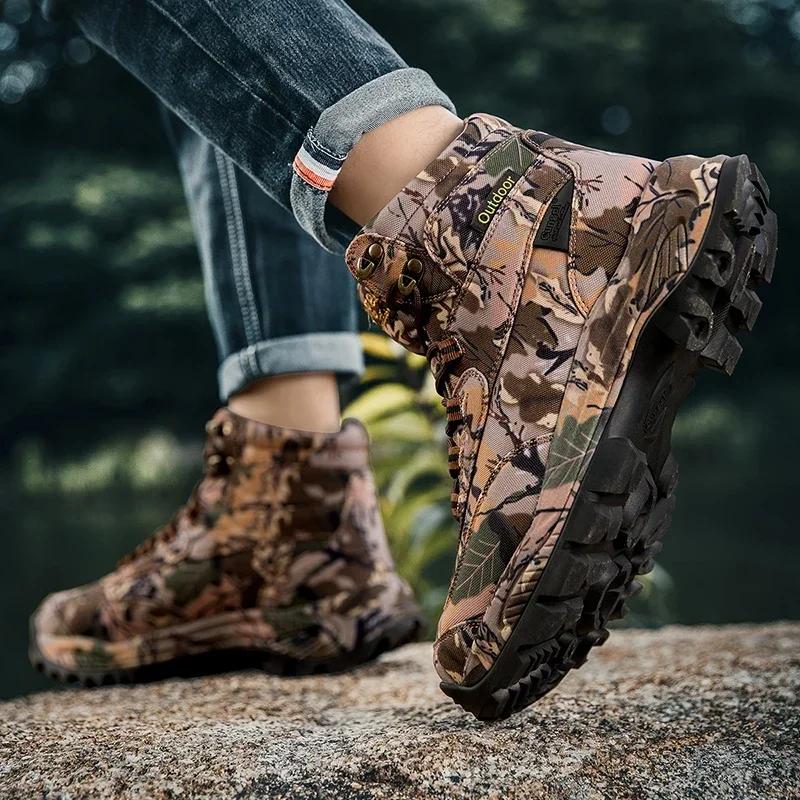 Men Boots Army Unisex Ankle Boots Man Male Desert Waterproof Climbing Hiking Shoes Work High Quality Hunting Boots for Men