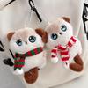 Cute Cartoon Scarf Tail Kitten Plush Keychain Siamese Kitten Stuffed Doll Backpack Pendant Car Keychain Accessories Gifts