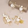 4pcs Artificial Flower Bridal Hair Combs Handmade Wedding Hair Fashion Headdress  Bridesmaid