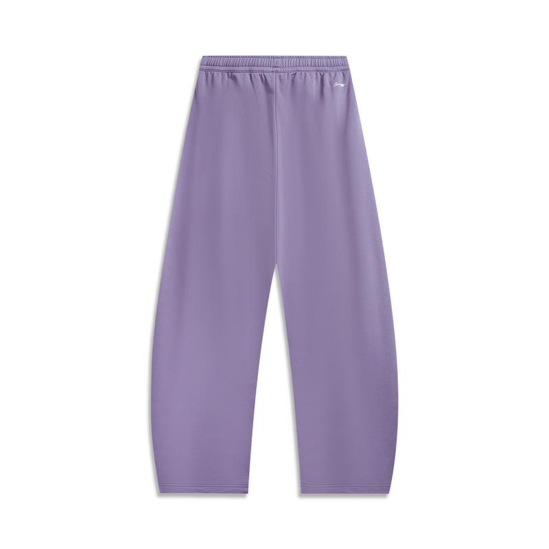 Calças Esportivas Li Ning Outdoor CF Resistentes à Água Corte Reto Solto Calças de Moletom Esportivas Femininas AKLW096-2