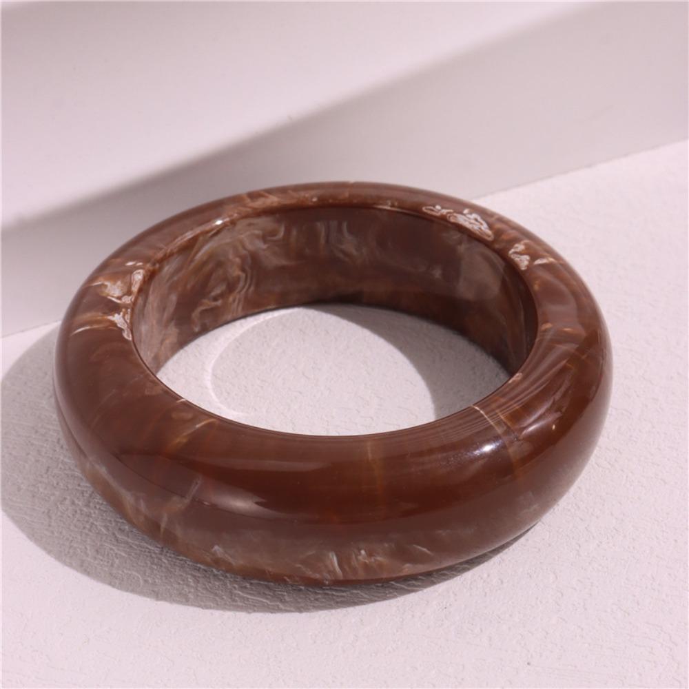 Vintage Acrylic Bangle Smudging Retro Hand Ring Fashion Wide Bracelet  Women Girls
