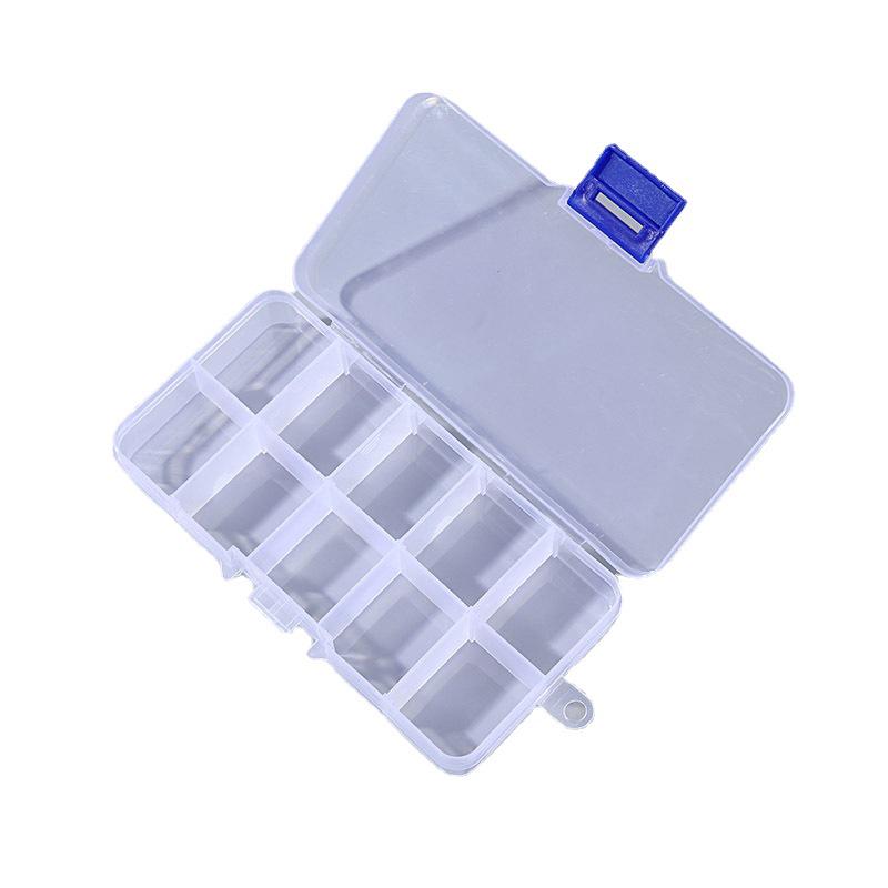 Cutie de depozitare din plastic cu 10 și 15 compartimente - Ideală pentru bijuterii, mărgele vrac, unelte și proiecte DIY