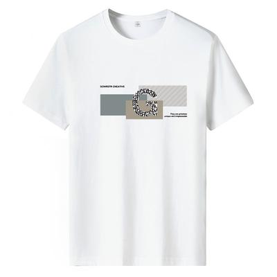 Short-sleeved T-shirt Men's Summer Round Neck Loose Large Size Tops Aesthetic Clothing Summer Tops Aesthetic Clothing Summer Tops