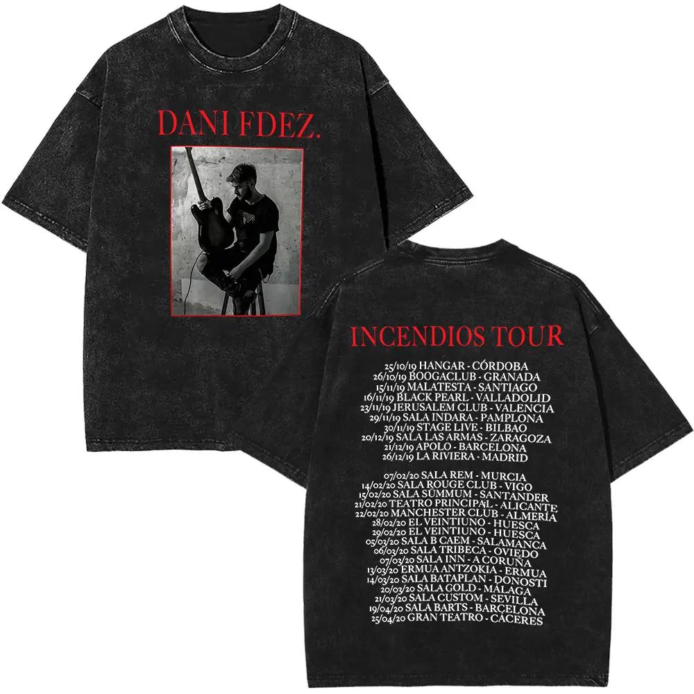 

Rapper Dani Fernandez La Jauria Graphic Vintage Washed T-shirt Men Women Fashion T Shirts Casual Loose Cotton Comfort T-shirts L