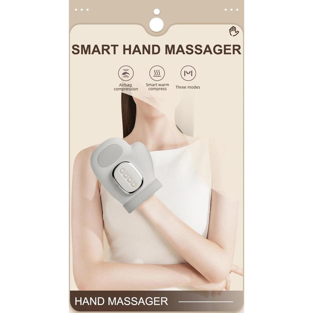 Cordless Electric Hand Massager with Airbag Compression, Heat & Vibration