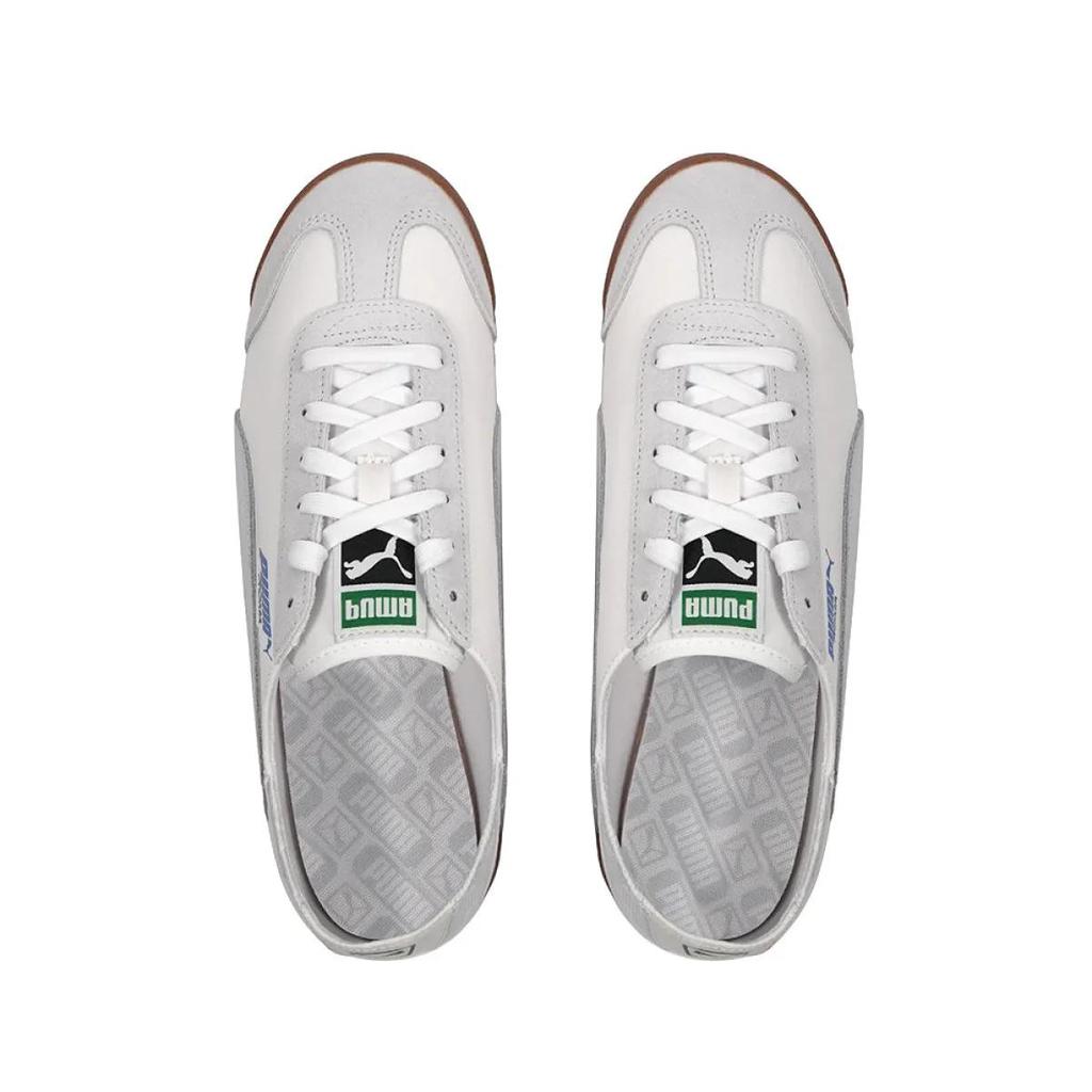 PUMA Unisex White Grey Roma Low Top Casual Shoes 398332-04