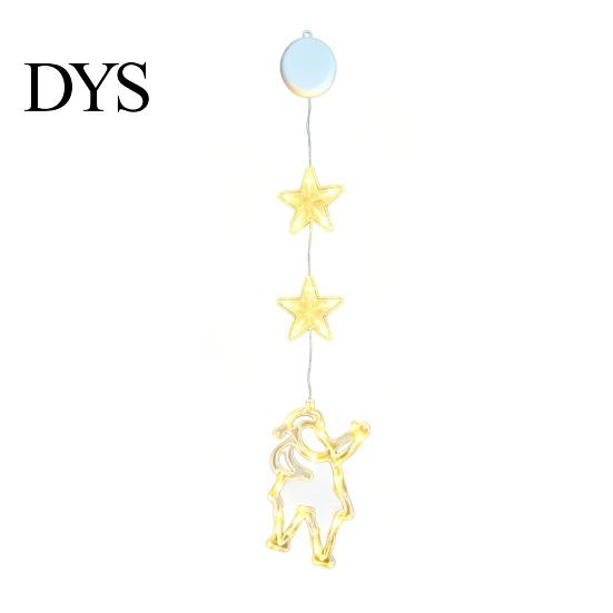 Seasonal Window Display Lights Star Moon Hanging Light, Warm LED String Lights, Indoor Festive Party Decor Decorative Atmosphere Lamp for Home Holiday