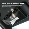 Car Sun Visor Armrest Seat Back Leather Tissue Box Cover Auto Interior Storage Decor For Insignia Astra G J F K Vectra C H