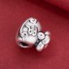 Sterling Silver Retro Gourd Luck Bead Bracelet - Chinese Style DIY Weaving Accessories