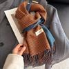 "New Autumn/Winter Nordic Houndstooth Scarf - British Versatile Double-Sided Tassel Plaid Shawl"