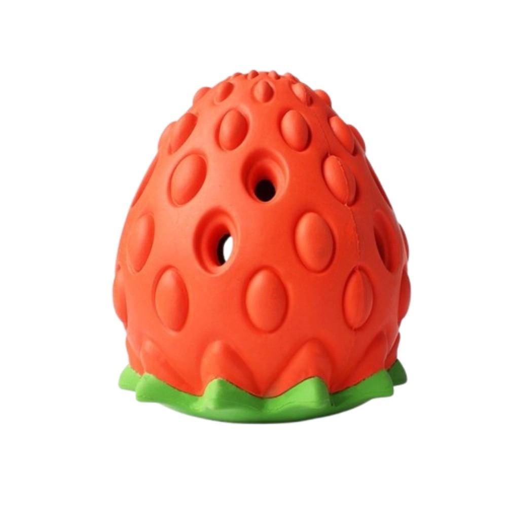 

Tooth Cleaning Dog Food Leaking Ball Strawberry Shaped Dog Grinding Teeth Toy for Dog Training красный