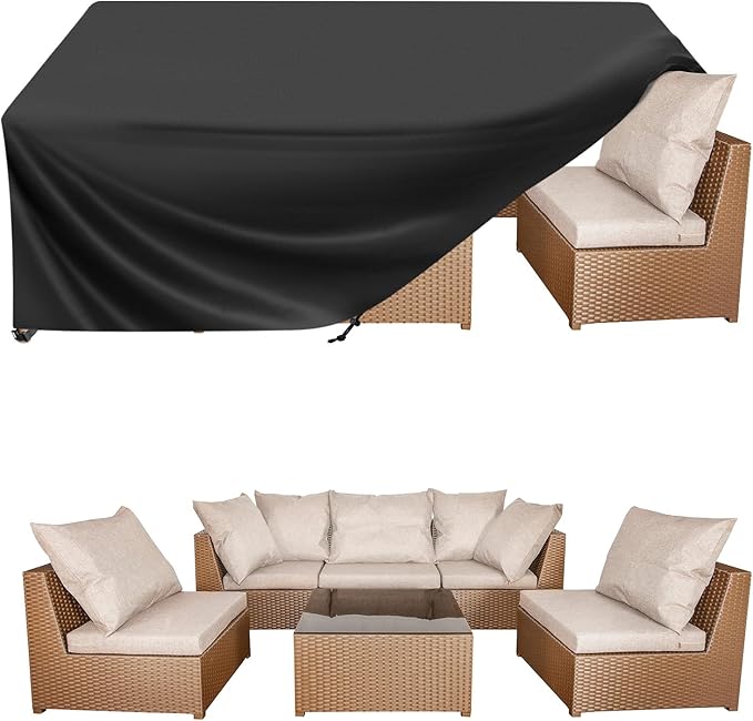 Patio Furniture Covers Waterproof Winter, Heavy-Duty Outdoor Furniture Set Covers for Table Chairs, Anti-UV, No Tears or Fading