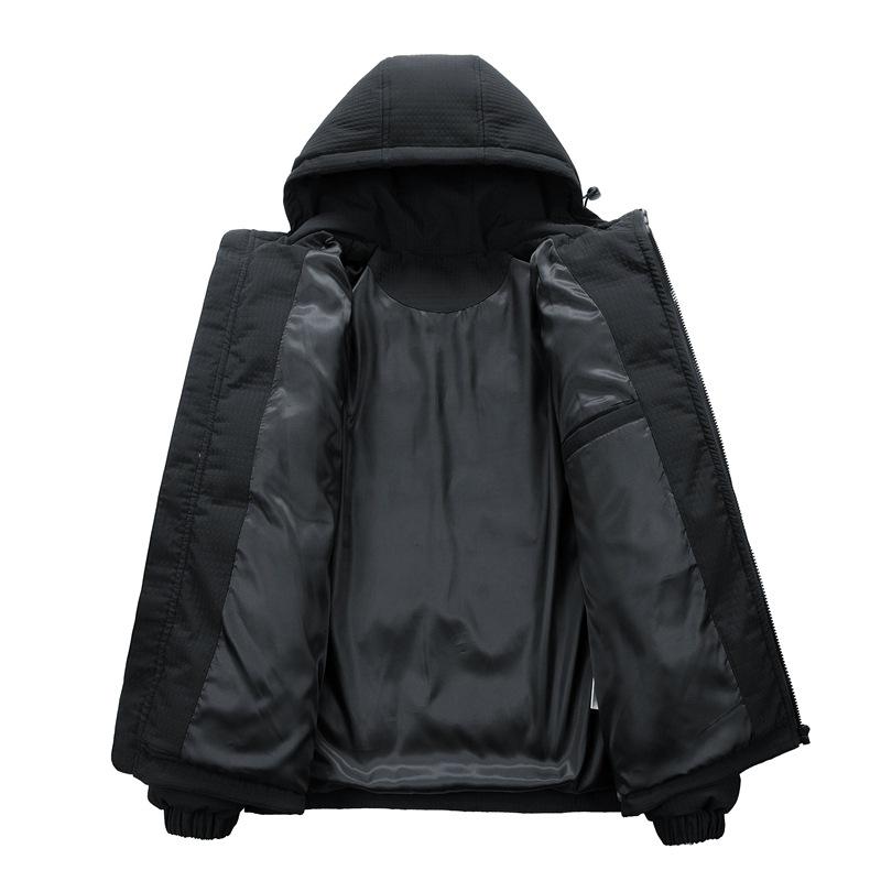 Hooded Cotton Coat Men's Winter Fashion New Loose Anti-thickening Cotton Clothing Plaid Leisure Cotton Jacket Jacket Men