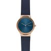 Skagen Women Freja Blue Leather Watch Women's Quartz Watch Stainless Steel Mineral 30m Buckle bitLoginSectionRoot SKW2706