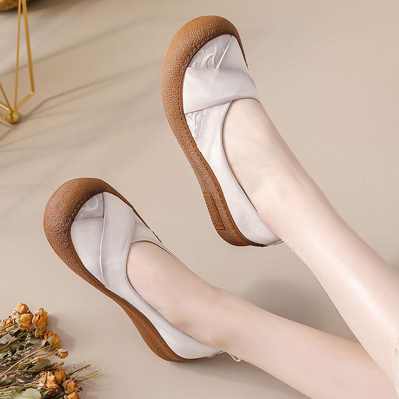 Fashion GKTINOO Women Flats Summer Shoes Genuine Leather Loafers Slip On 2025 New Handmade All-Match Platform Sneakers