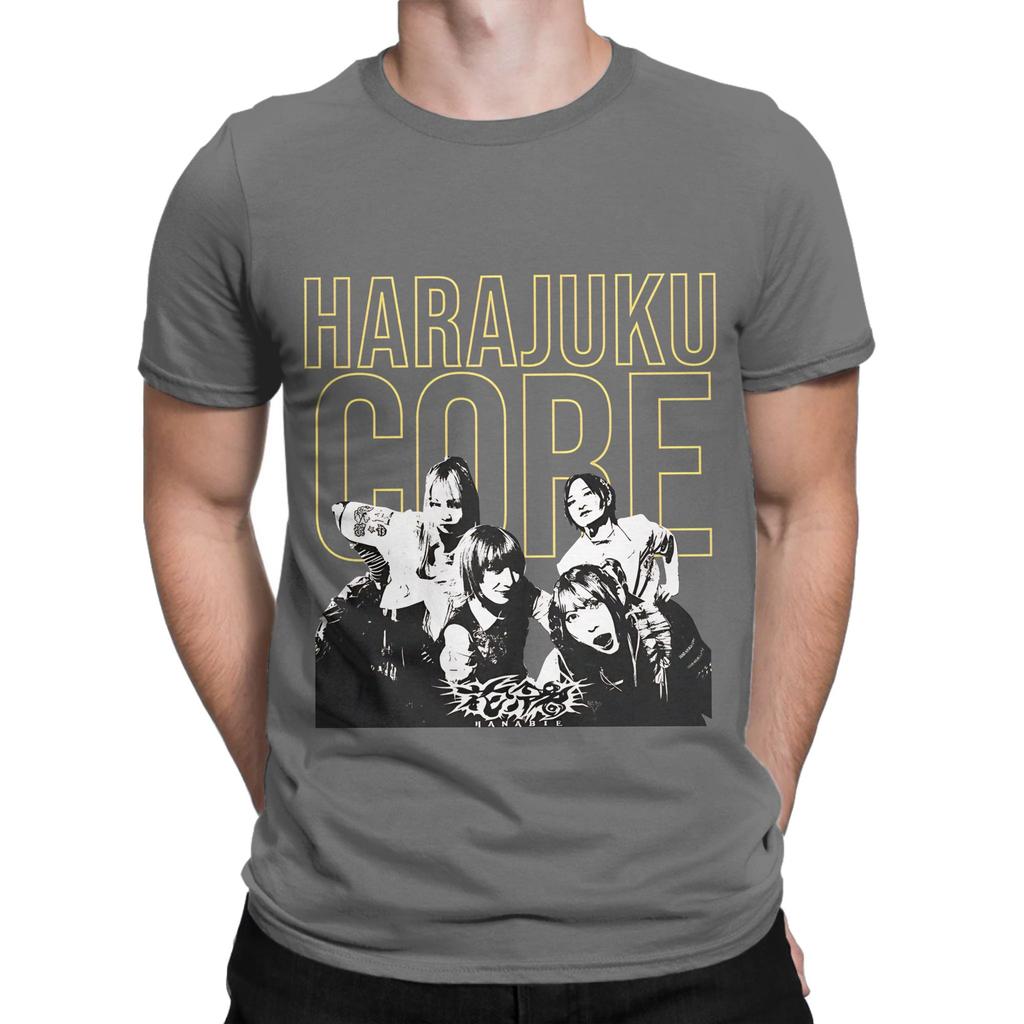 HANABIE HARAJUKU CORE Black Novelty 100 Cotton TShirt Hanabie Tees Tops For Unisex