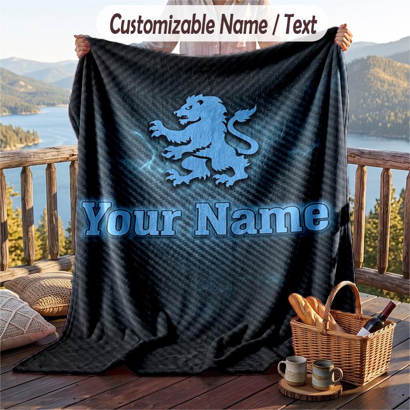 Flaneldecke Aston Villa Aufdruck Benutzerdefinierter Name Text Weiche Decke für Sofa Bett