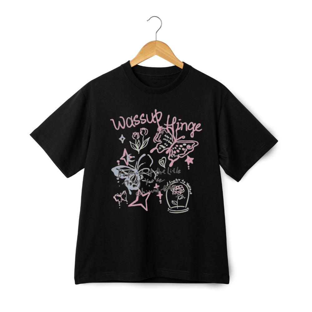 Wassup Hinge Butterfly Floral Graphic Unisex Tee