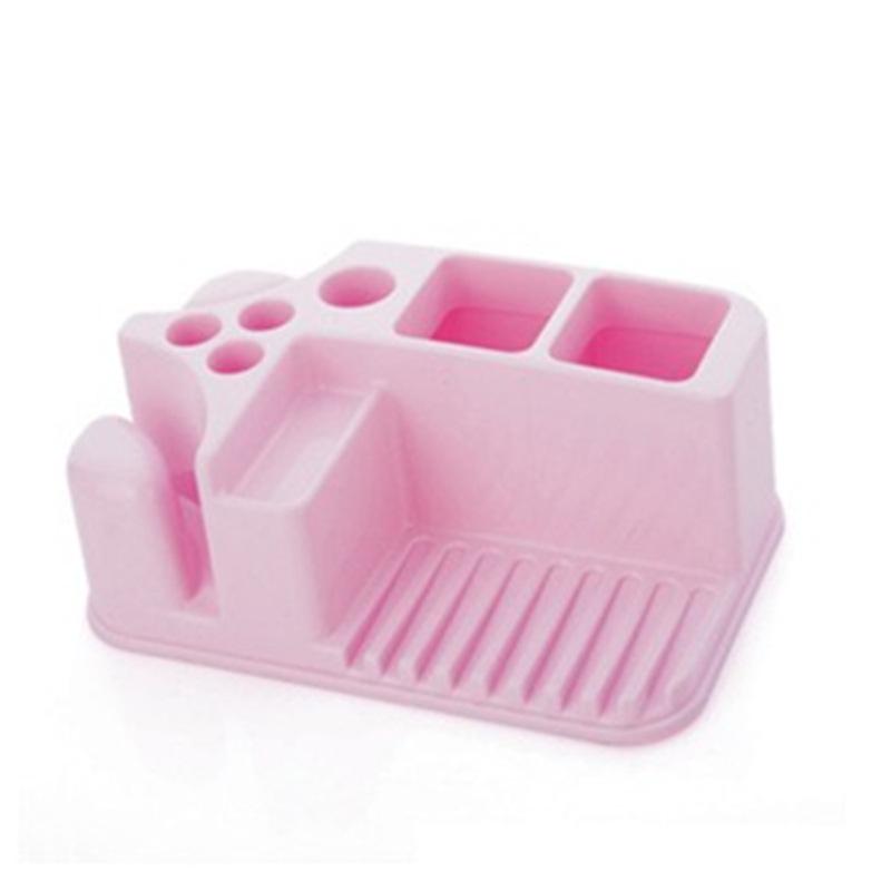 Lohas Home Multi-Functional Toothbrush & Toothpaste Holder - Bathroom Toiletries Storage Set розовый