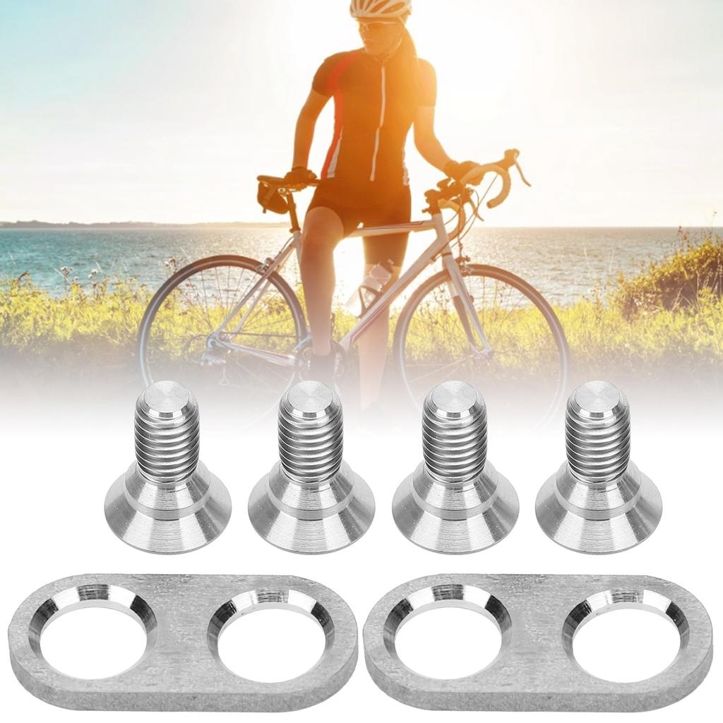 Mountain Bike Pedal Cleats Mounting Screws and Washers Titanium Alloy Cycling Accessory