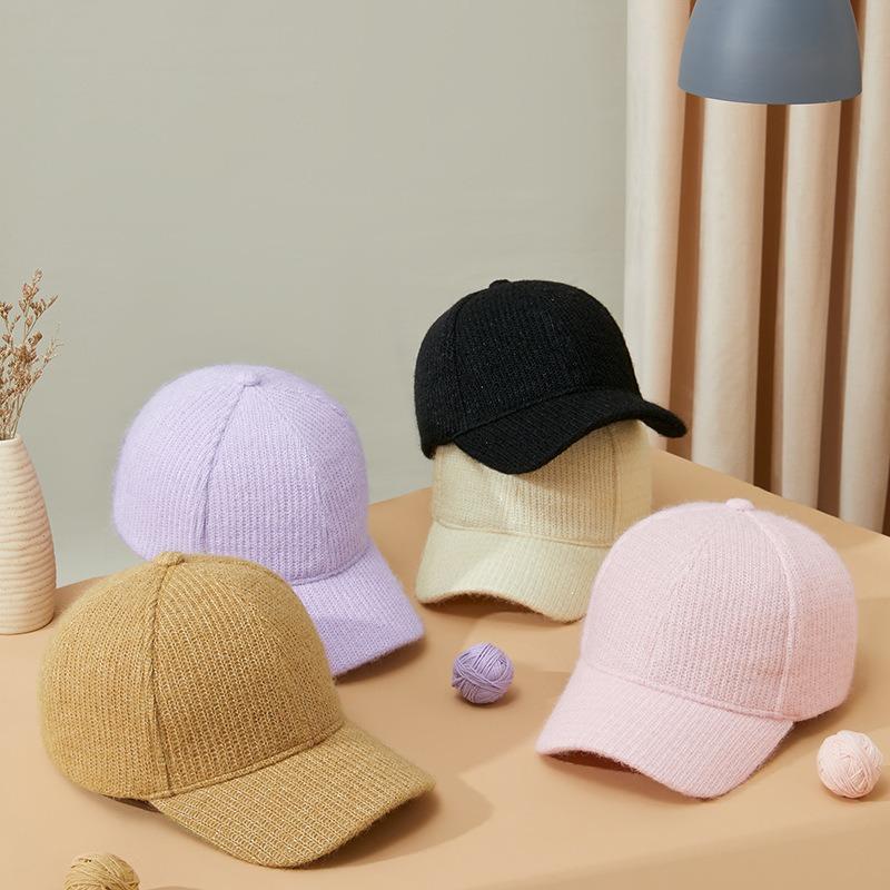 Spring and Autumn New Fleece Warm Knitted Large Size Baseball Cap Men's and Women's Cold-proof Cap