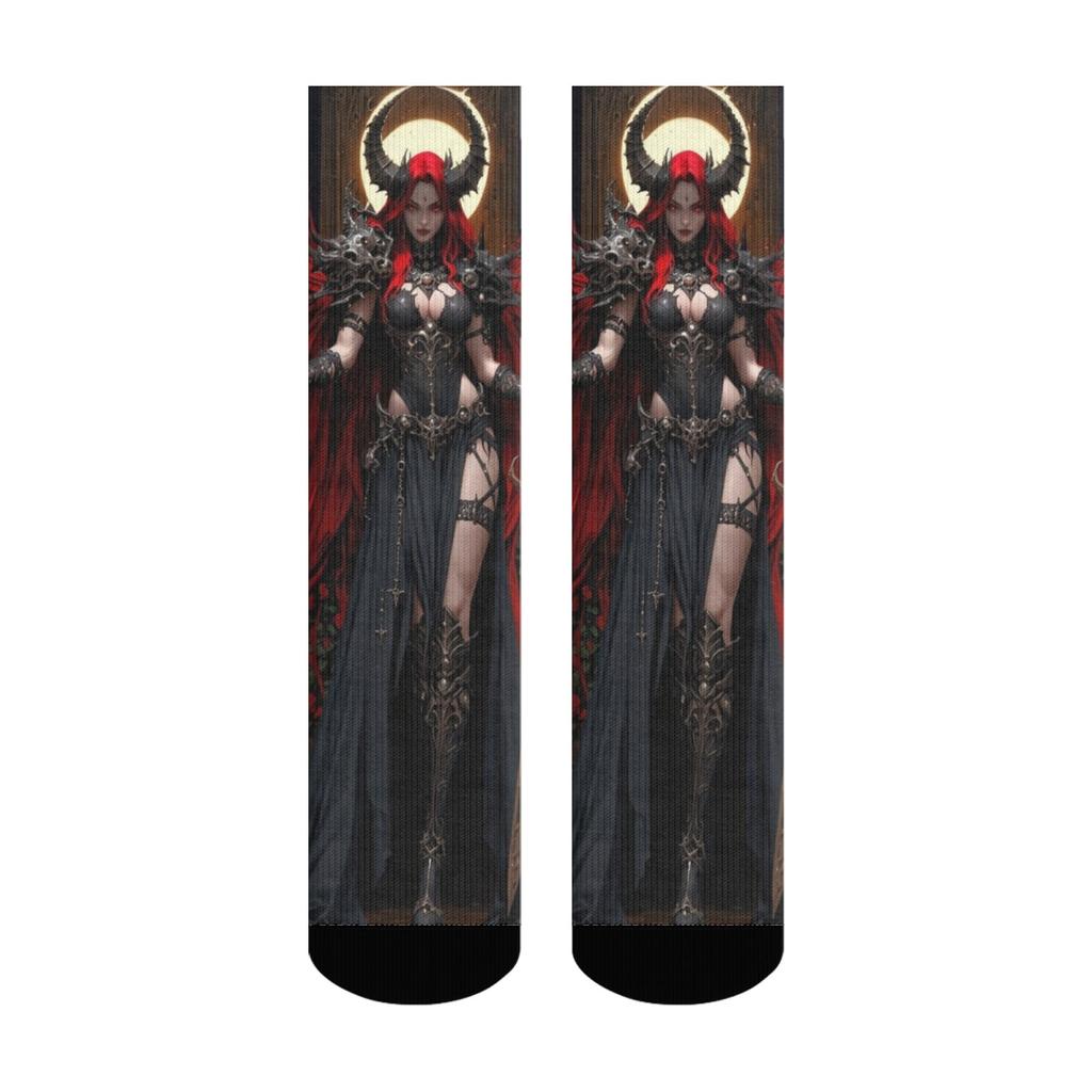 Mysterious Dark Angel Anime Socks Harajuku Retro Compression Socks Crazy Street Hip-Hop Trend Socks Comfortable Soft Unisex Gift