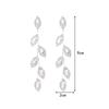 Europäischen Luxus Super Flash Strass Lange Blatt Ohrringe Damen Mode Temperament Ohrringe Ohrringe
