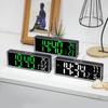 Modern Rechargeable Digital Clock TEMP Date Week 12/24H LED Mirror Clock 2 Night Mode Anti-disturb Alarm Clock