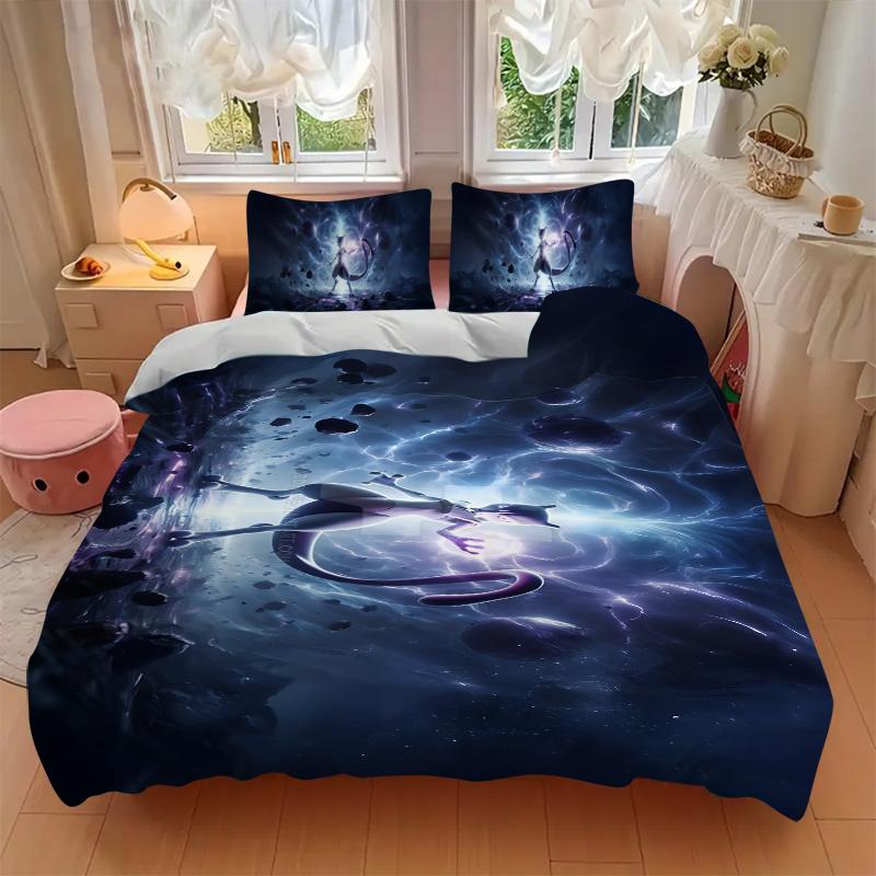 Space Dragon Flight Printed 3pcs Bedding Set Soft Microfiber 1 Duvet Cover And 2 Pillowcases Home Bedroom Decor Xmas Gift K1323