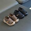 Baby Boys' Cute Closed-Toe Walker Shoes: Soft Sole Anti-Collision Sandals for Indoor & Beach Use
