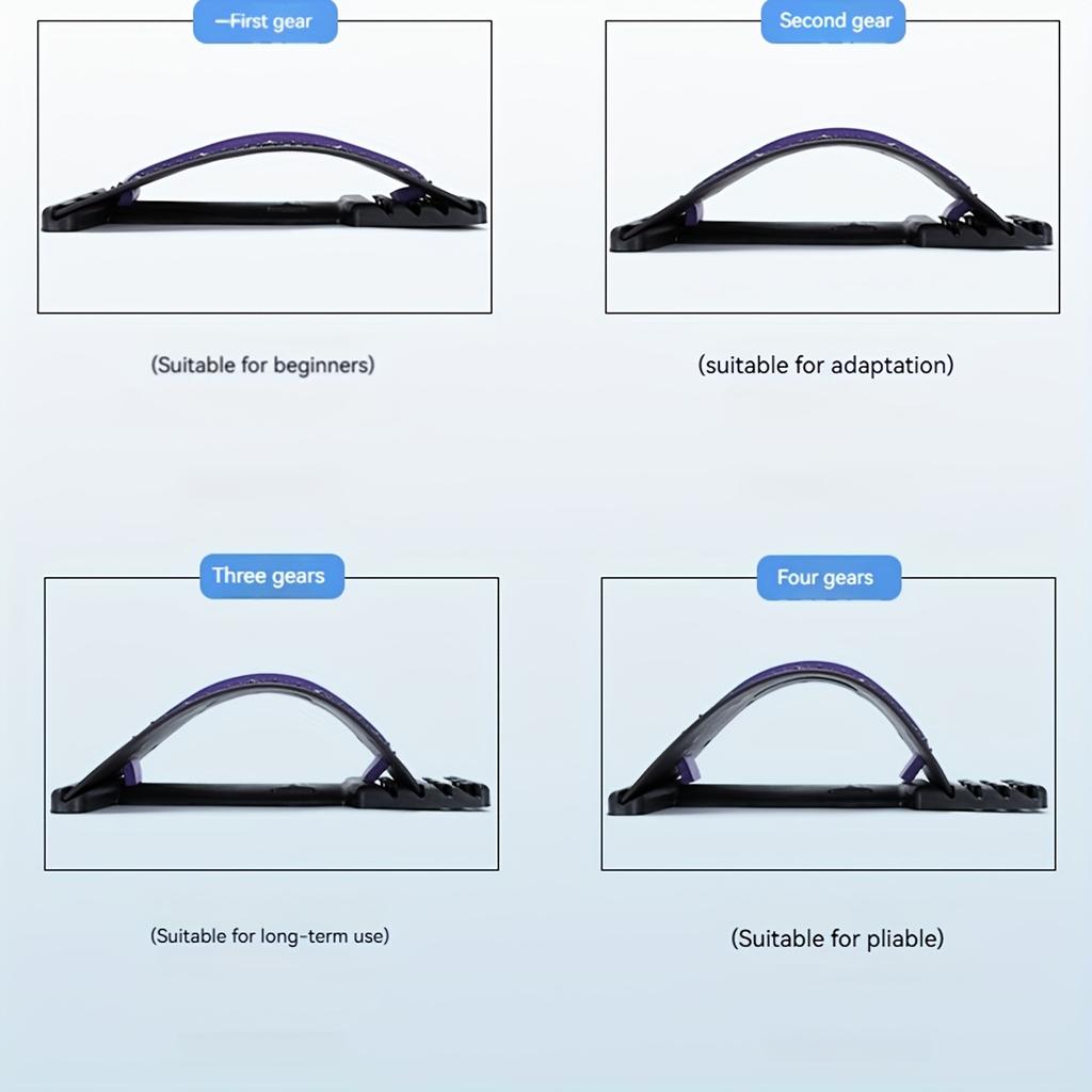 1pc 4-Level Back Stretcher | Ergonomic Posture Corrector & Spine Support - Yoga/Pilates Essential,Sports Relief Back Fatigue